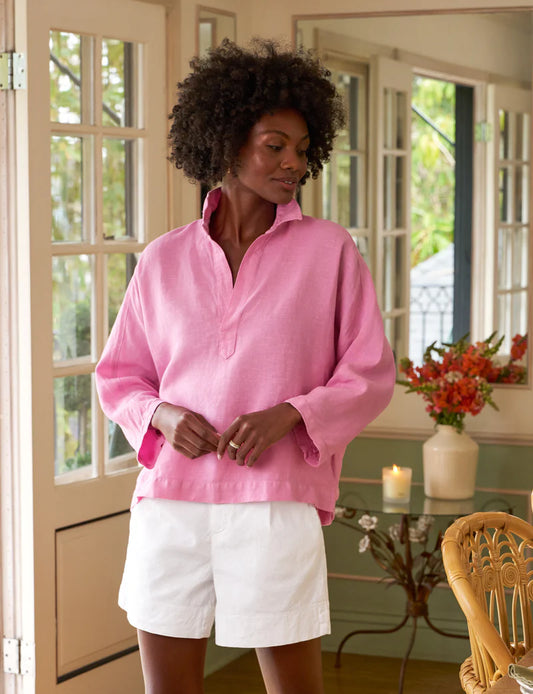 100% European Linen Popover Shirt